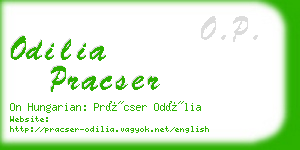 odilia pracser business card